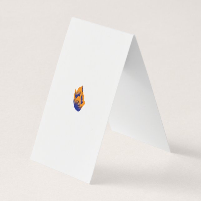 Decorative Style, Dark Blue Green, Wattle Business Card (Back)