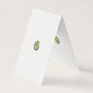 Decorative Style, Dark Blue Green, Wattle Business Card