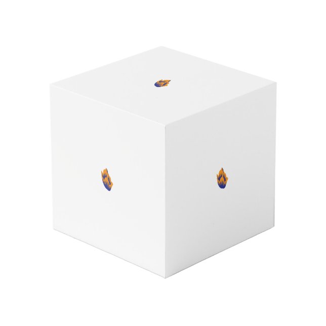Decorative Style, Dark Blue Green, Wattle Cube (Front Angled)