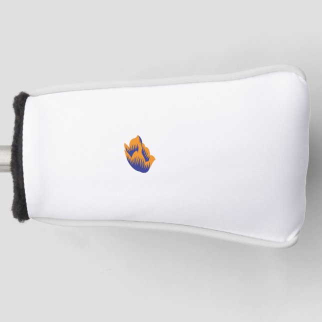 Decorative Style, Dark Blue Green, Wattle Golf Head Cover (Front)