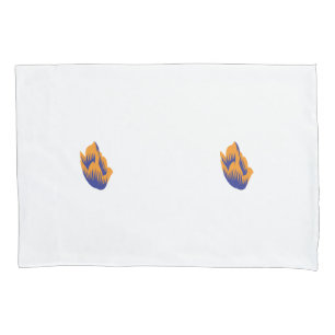 Decorative Style, Dark Blue Green, Wattle Pillowcase