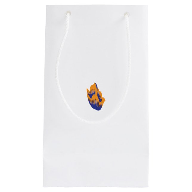 Decorative Style, Dark Blue Green, Wattle Small Gift Bag (Front)