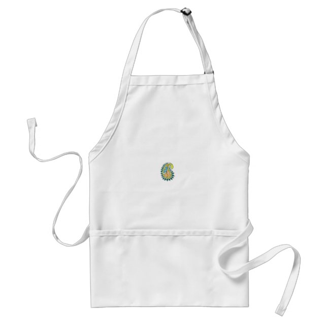 Decorative Style, Dark Blue Green, Wattle Standard Apron (Front)