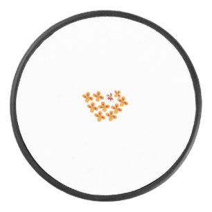 Decorative Style, Dull Orange, Cornell Red Hockey Puck