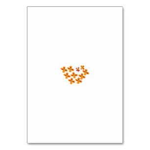 Decorative Style, Dull Orange, Cornell Red Table Number