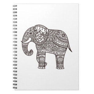 Decorative Style Elephant Notebook