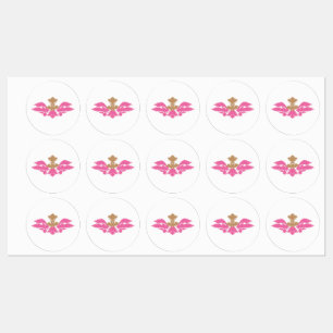 Decorative Style, Hot Pink, Antique Brass