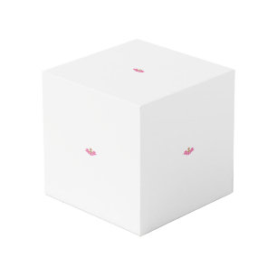 Decorative Style, Hot Pink, Antique Brass Cube