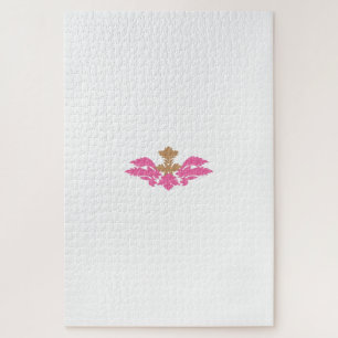 Decorative Style, Hot Pink, Antique Brass Jigsaw Puzzle