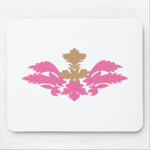 Decorative Style, Hot Pink, Antique Brass Mouse Pad