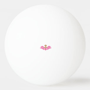 Decorative Style, Hot Pink, Antique Brass Ping Pong Ball