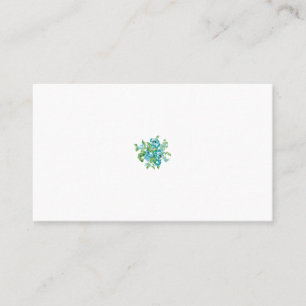 Decorative Style, Mint Cream, Fountain Blue, Teal. Business Card
