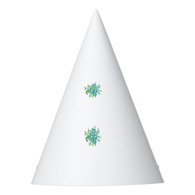 Decorative Style, Mint Cream, Fountain Blue, Teal. Party Hat (Front)