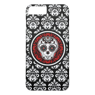 Decorative sugar skull with damask iPhone 8 plus/7 plus case