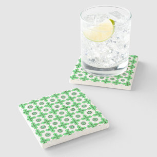 decorative symmetrical geometric pattern coaster 