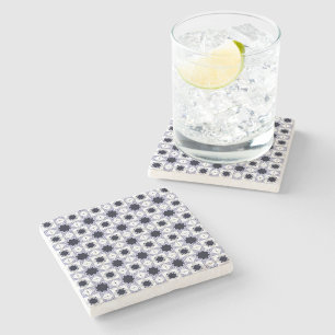 decorative symmetrical geometric pattern coaster 