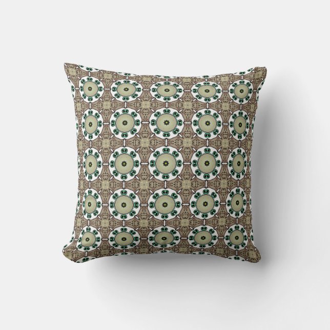 decorative symmetrical geometric pattern coaster  cushion (Front)