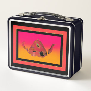 Decorative Teapot Design  Metal Lunch Box