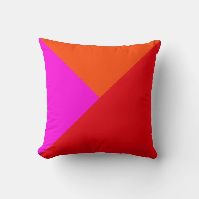 Decorative Throw Pillows - Red, Pink and Orange (Front)