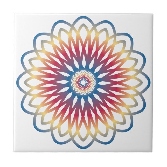 Decorative tile art mandala design (Front)
