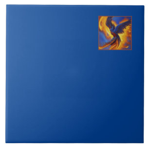 Decorative Tile - Deep Blue Color - Phoenix Art