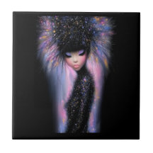 Decorative Tiles Cosmic Diva Stellar Glow