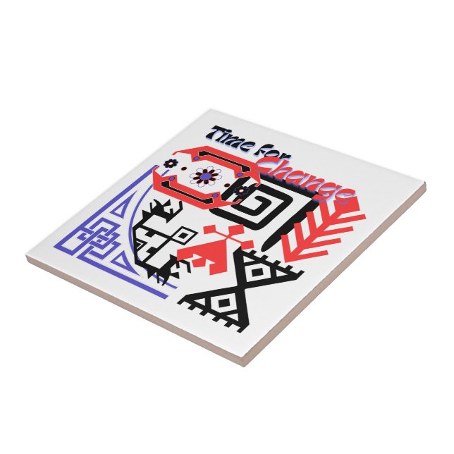 Decorative Tiles etnhic patterned vintage (Side)