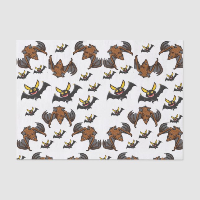 Decorative tissue paper bats halloween (Front)