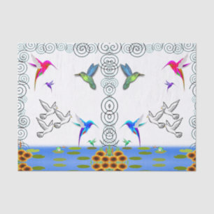 Decorative tissue paper birds