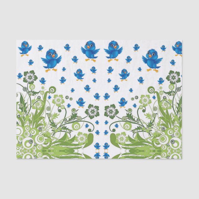 Decorative tissue paper birds (Front)