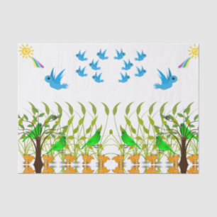 Decorative tissue paper birds