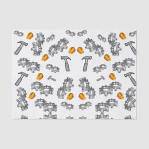 Decorative tissue paper carpenters tools