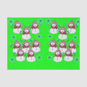Decorative tissue paper christmas snowman