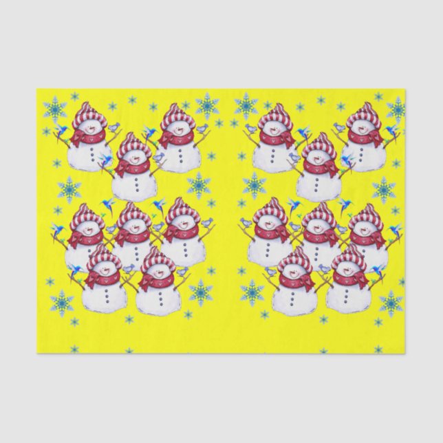 Decorative tissue paper christmas snowman (Front)