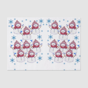 Decorative tissue paper christmas snowman
