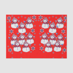 Decorative tissue paper christmas snowman
