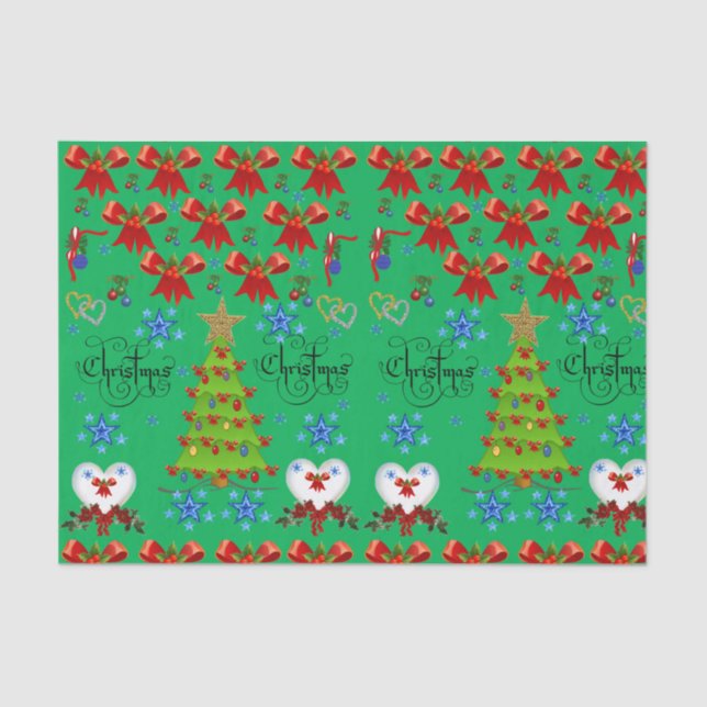 Decorative tissue paper christmas trees (Front)