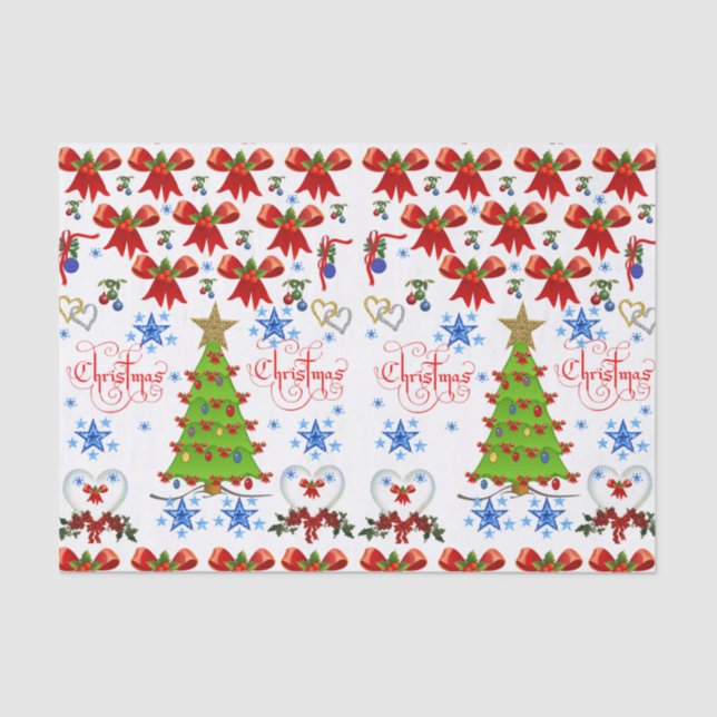 Decorative tissue paper christmas trees (Front)