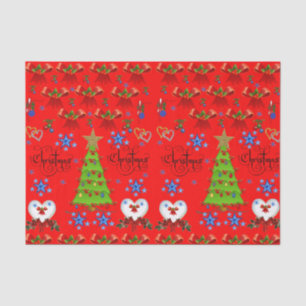 Decorative tissue paper christmas trees