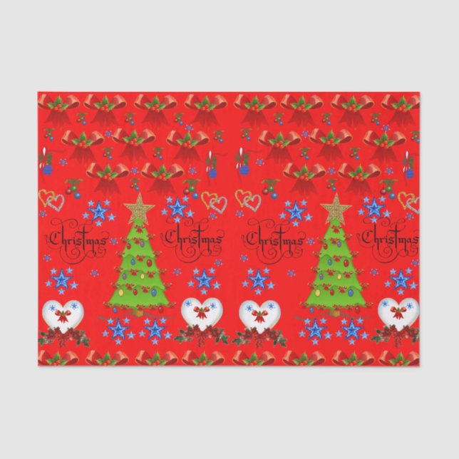 Decorative tissue paper christmas trees (Front)
