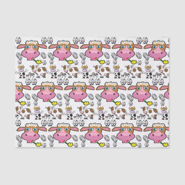 Decorative tissue paper cows (Front)