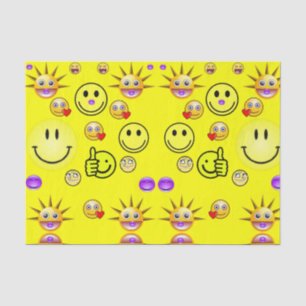 Decorative tissue paper faces