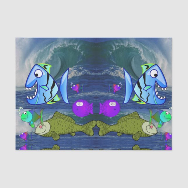 Decorative tissue paper fish (Front)