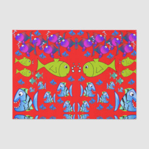 Decorative tissue paper fish
