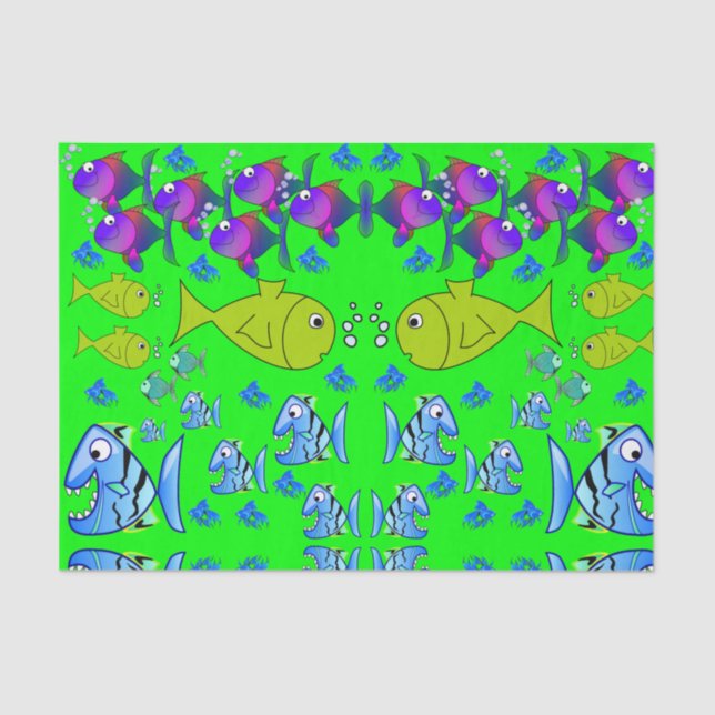 Decorative tissue paper fish (Front)