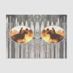 Decorative tissue paper horses