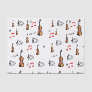 Decorative tissue paper musicians music