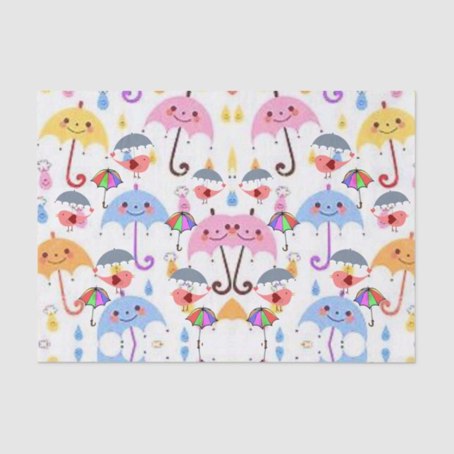 Decorative tissue paper Rain (Front)