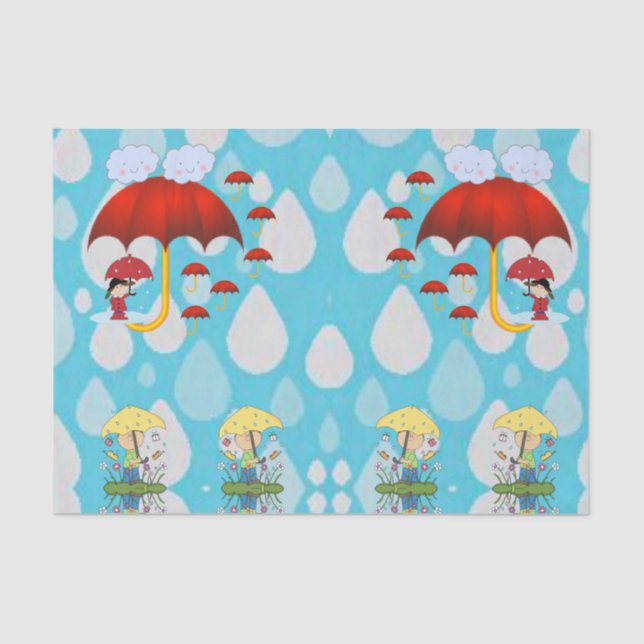 Decorative tissue paper Rain (Front)