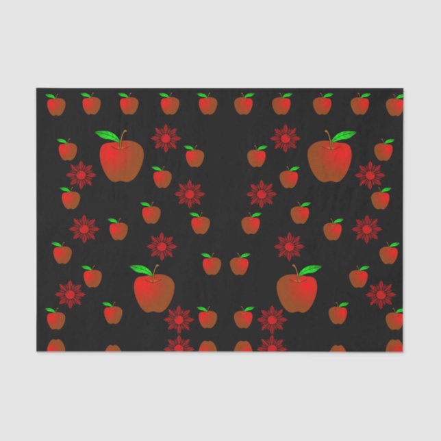 Decorative tissue paper red apples (Front)